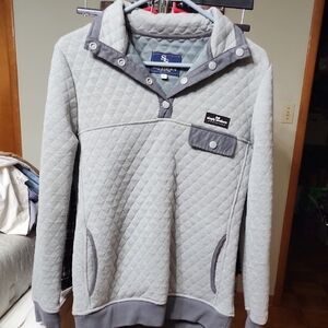 Simply Southern Quilted Gray Pullover